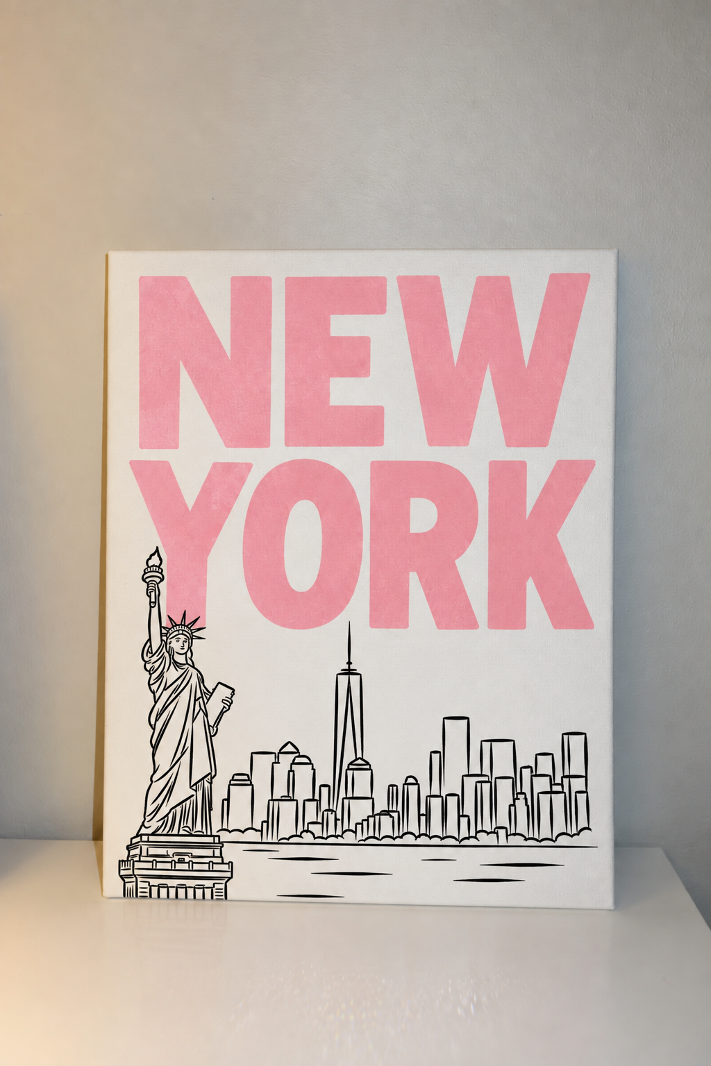Pink New York Skyline DIY Kit