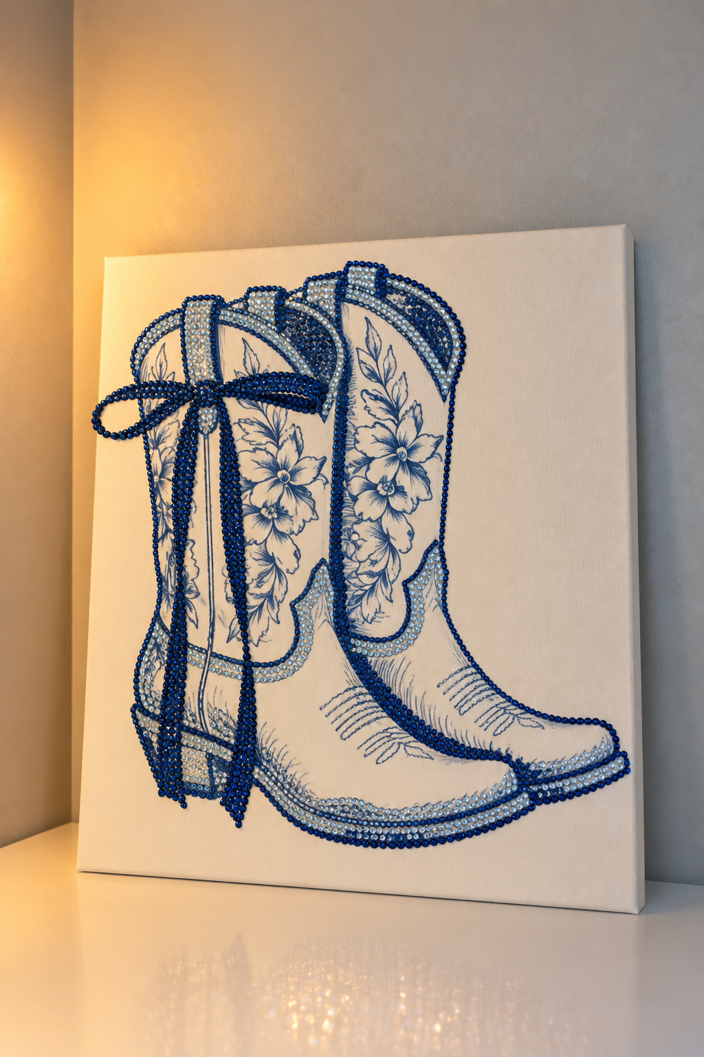 Blue Cowgirl Boots DIY Kit